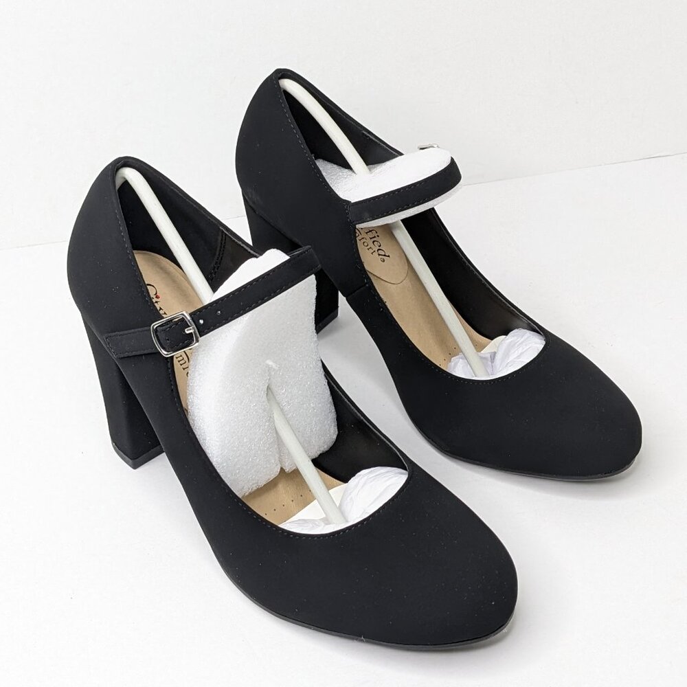 City Classified Nola Mary Jane Pumps, Black, Women's 7.5